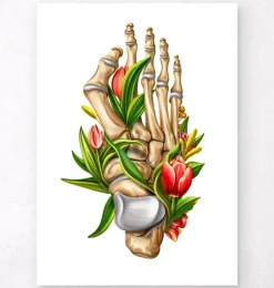 Hallux valgus - Floral - Weiß | Codex Anatomicus Outlet