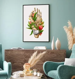 Hallux valgus - Floral - Weiß | Codex Anatomicus Outlet