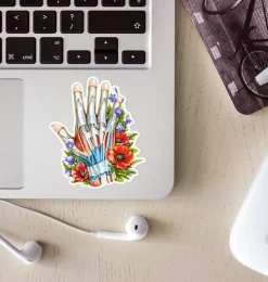 Hand Anatomie Aufkleber - Floral | Codex Anatomicus Clearance
