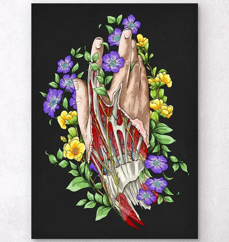 Hand Anatomie Kunst - Schwarz | Codex Anatomicus Discount