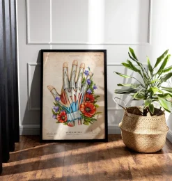 Hand Anatomie Kunst - Schwarz | Codex Anatomicus New