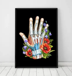 Hand Anatomie Kunst - Schwarz | Codex Anatomicus New