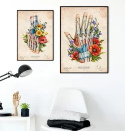 Hand Anatomie Kunst - Schwarz | Codex Anatomicus New