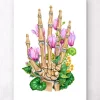 Handknochen - Floral - Weiß | Codex Anatomicus Outlet