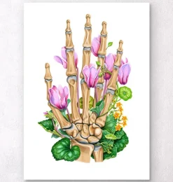 Handknochen - Floral - Weiß | Codex Anatomicus Outlet