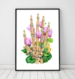 Handknochen - Floral - Weiß | Codex Anatomicus Outlet