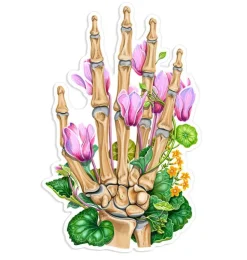 Handknochen Aufkleber - Floral | Codex Anatomicus Best