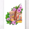 Hautanatomie - Floral - Weiß | Codex Anatomicus New