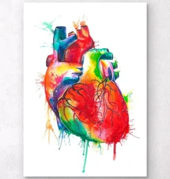 Herz Anatomie - Aquarell | Codex Anatomicus Fashion