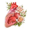 Herz Anatomie Aufkleber - Floral | Codex Anatomicus Best