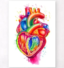 Herz Anatomie III - Aquarell | Codex Anatomicus Best