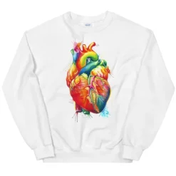 Herz II Unisex Sweatshirt - Aquarell | Codex Anatomicus Online