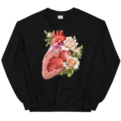 Herz II Unisex Sweatshirt - Floral | Codex Anatomicus New