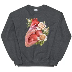 Herz II Unisex Sweatshirt - Floral | Codex Anatomicus New