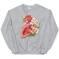 Herz II Unisex Sweatshirt - Floral | Codex Anatomicus New