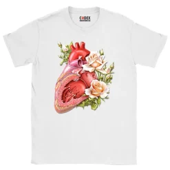 Herz II Unisex T-Shirt - Floral | Codex Anatomicus Discount