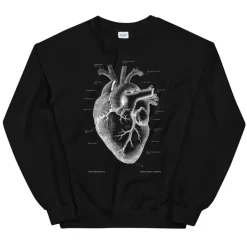 Herz III Unisex Sweatshirt - Chalkboard | Codex Anatomicus Clearance