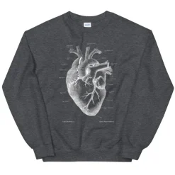 Herz III Unisex Sweatshirt - Chalkboard | Codex Anatomicus Clearance