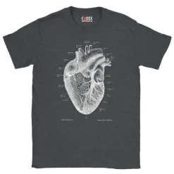 Herz Unisex T-Shirt - Chalkboard | Codex Anatomicus Discount