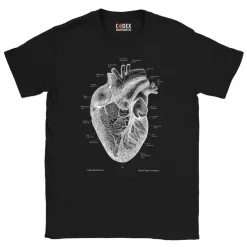 Herz Unisex T-Shirt - Chalkboard | Codex Anatomicus Discount