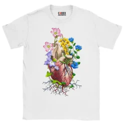 Herz Unisex T-Shirt - Floral | Codex Anatomicus Fashion