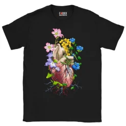 Herz Unisex T-Shirt - Floral | Codex Anatomicus Fashion