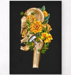 Hüftprothese - Floral - Schwarz | Codex Anatomicus Outlet