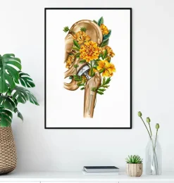 Hüftprothese - Floral - Weiß | Codex Anatomicus Sale