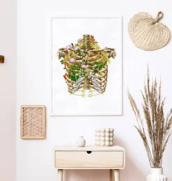 Interkostalnerv - Floral - Weiß | Codex Anatomicus Online
