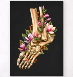 Knöchelbruch - Floral - Schwarz | Codex Anatomicus Sale
