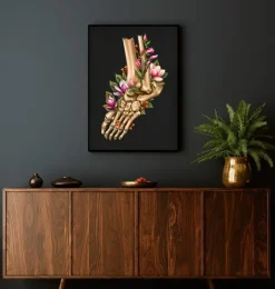 Knöchelbruch - Floral - Schwarz | Codex Anatomicus Sale
