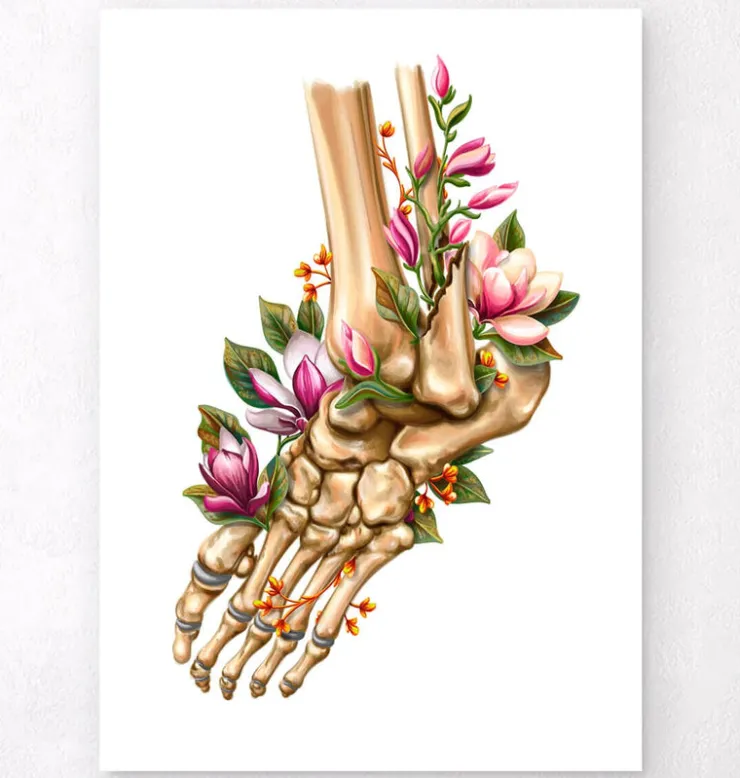 Knöchelbruch - Floral - Weiß | Codex Anatomicus New