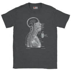 Kopf Abschnitt II Unisex T-Shirt - Chalkboard | Codex Anatomicus Outlet