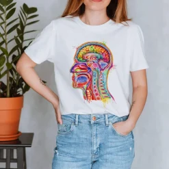 Kopfteil Anatomie Unisex T-Shirt - Aquarell | Codex Anatomicus Fashion