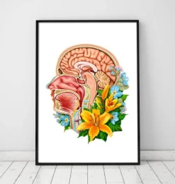 Kopfteils Anatomie - Floral - Weiß | Codex Anatomicus Fashion
