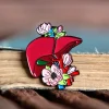 Leber mit Blüten - Emaille Pin | Codex Anatomicus Fashion