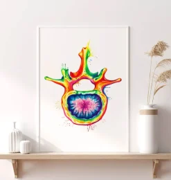 Lendenwirbel Anatomie - Aquarell | Codex Anatomicus Fashion