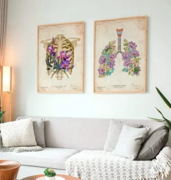 Lungen Anatomie - Floral - Vintage | Codex Anatomicus Hot
