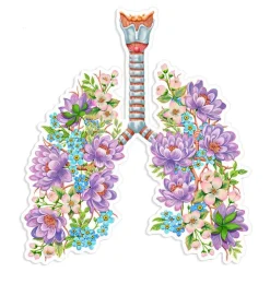 Lungen Anatomie Aufkleber - Floral | Codex Anatomicus Best