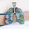 Lungen mit Blumen II - Emaille Pin | Codex Anatomicus Hot