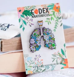 Lungen mit Blumen II - Emaille Pin | Codex Anatomicus Hot