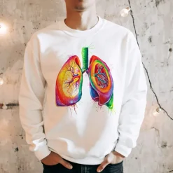 Lungen Unisex Sweatshirt - Aquarell | Codex Anatomicus Sale