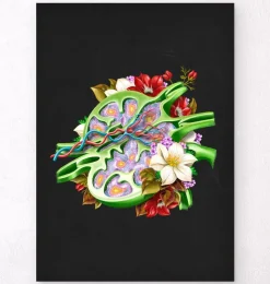 Lymphknoten - Floral - Schwarz | Codex Anatomicus Hot