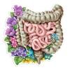 Magen Anatomie Aufkleber - Floral | Codex Anatomicus Fashion