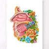 Nasenhöhle Anatomie - Floral - Weiß | Codex Anatomicus Fashion