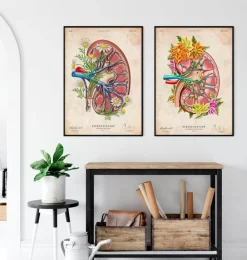 Niere Anatomie II - Floral - Vintage | Codex Anatomicus Fashion