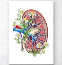 Niere mit Blumen - Weiß | Codex Anatomicus Clearance
