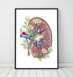 Niere mit Blumen - Weiß | Codex Anatomicus Clearance