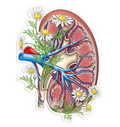 Nieren Anatomie Aufkleber II - Floral | Codex Anatomicus Outlet