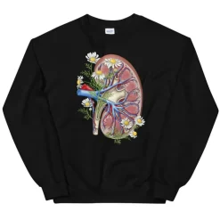Nieren Unisex Sweatshirt - Floral | Codex Anatomicus Online